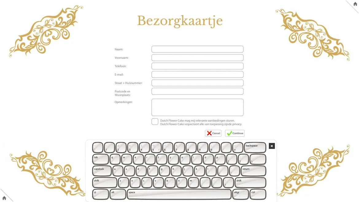 Screenshots Dutch Flower Cake App