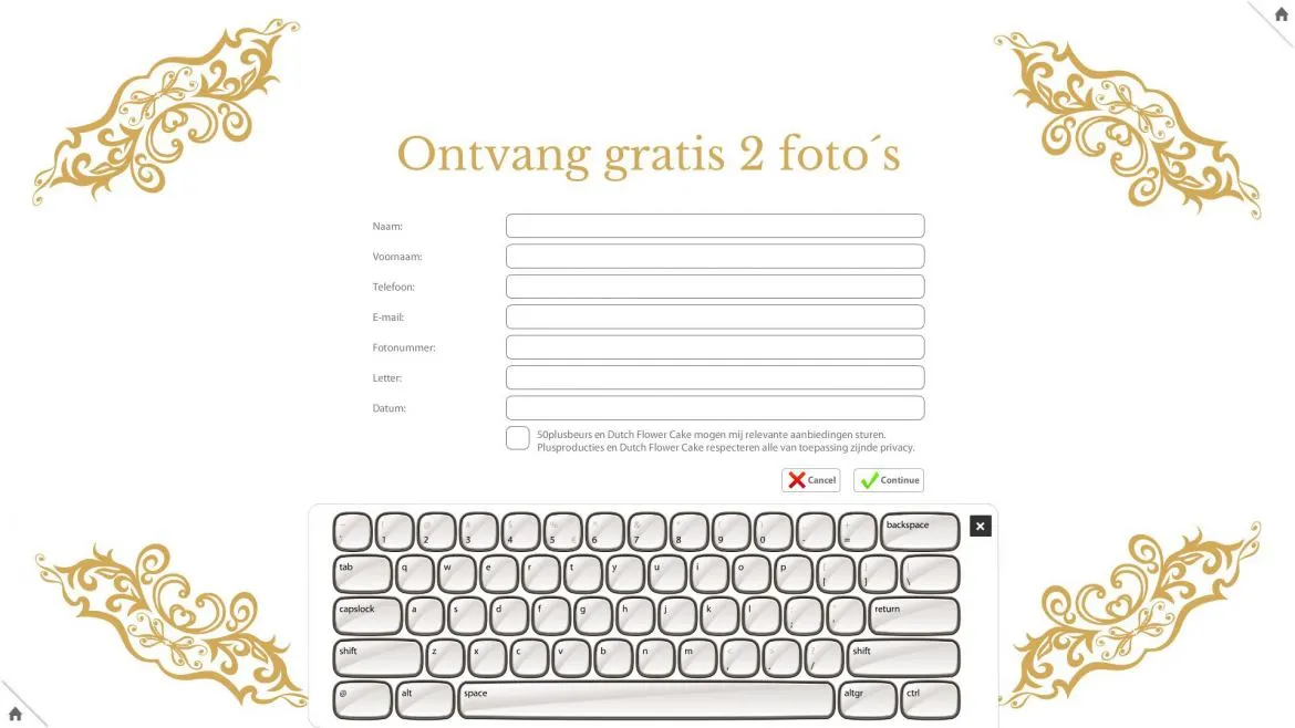 Screenshots Dutch Flower Cake App