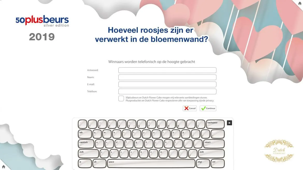 Screenshots Dutch Flower Cake App