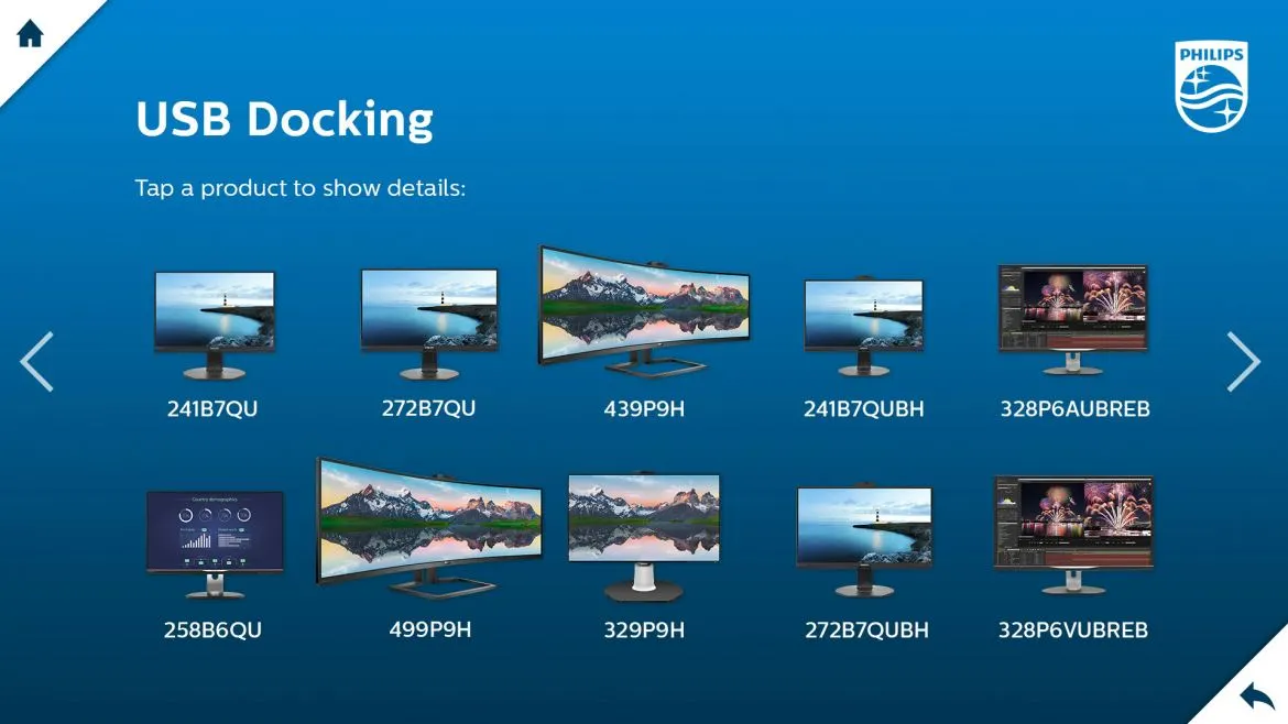 Screenshots van de Philips presentatie