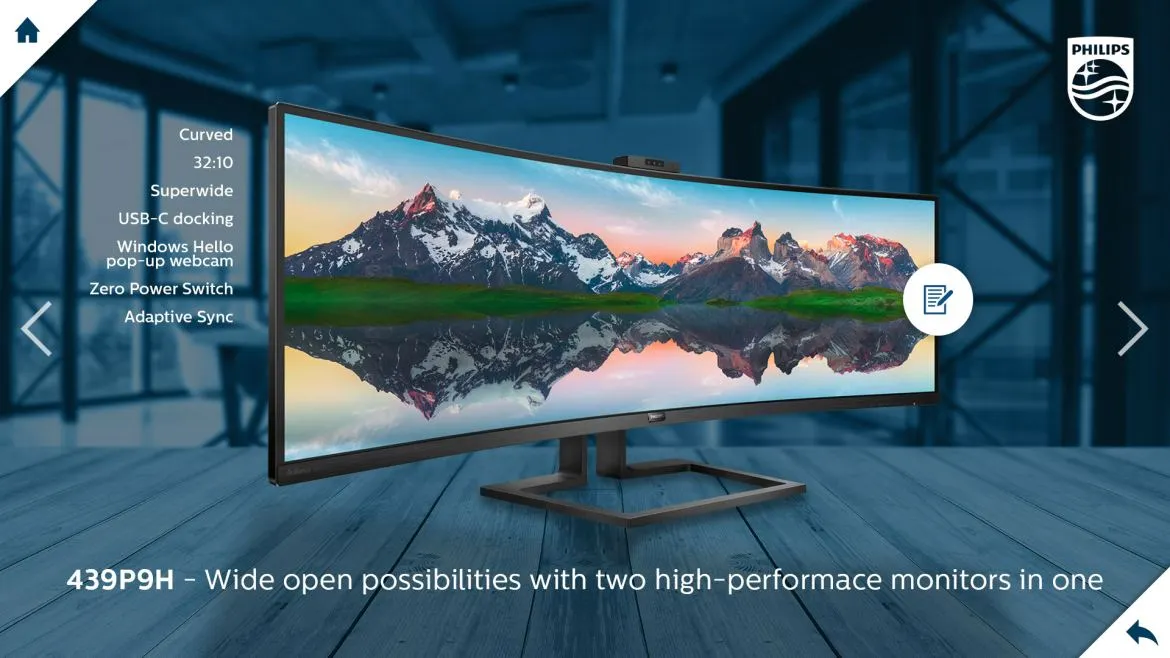 Screenshots van de Philips presentatie