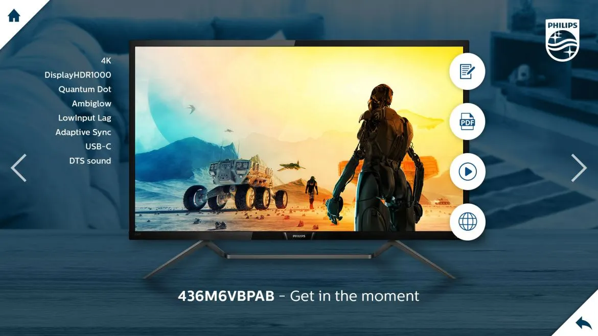 Screenshots van de Philips presentatie