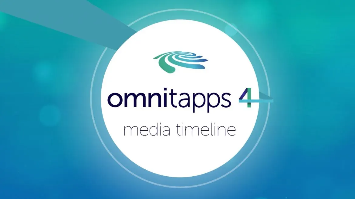 Omnitapps screenshot Media Timeline multitouch software applicatie