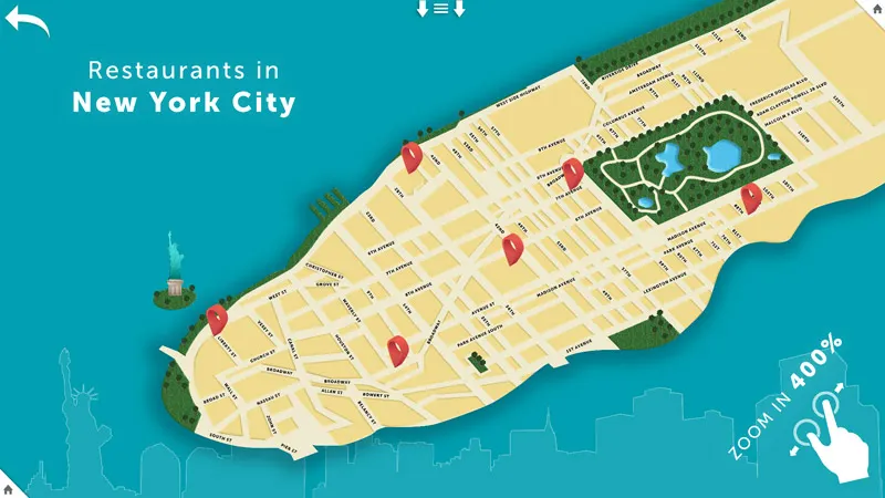 New York City Restaurants Omnitapps4 Creations Design multi-touch software configuratie